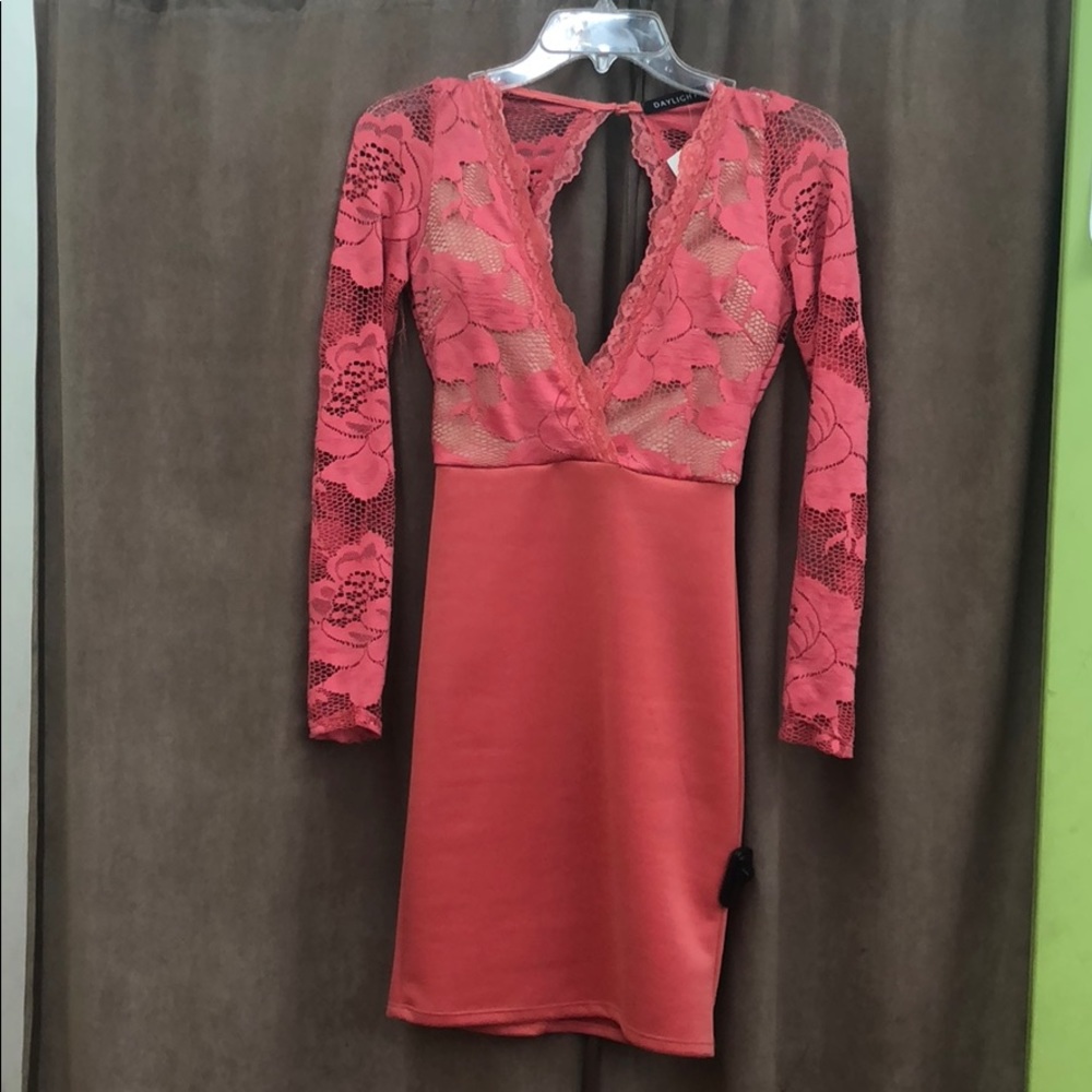 Coral pink Lacey dress